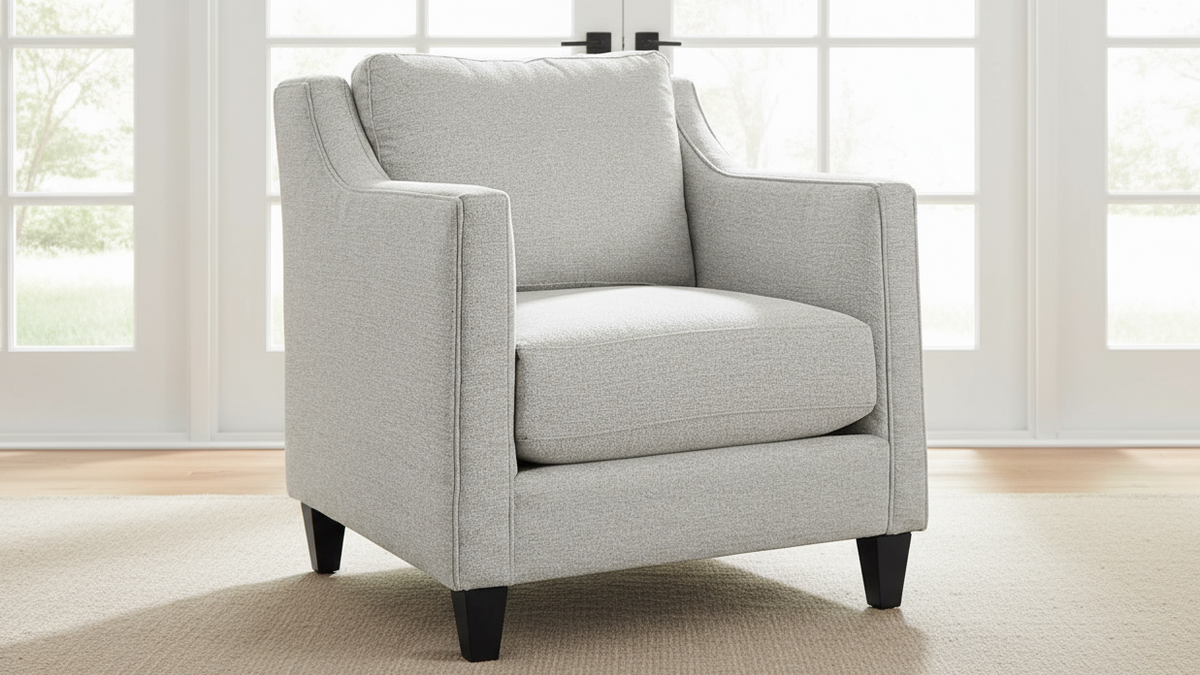 Salome Sand Dollar Accent Chair - Contemporary Track Arm Chair by Mayo
