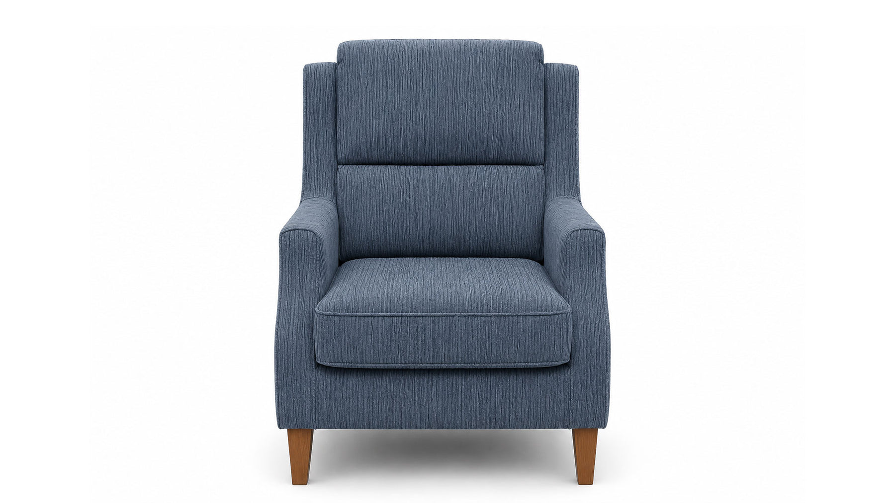 Blue armchair on a white background