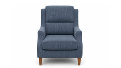 Blue armchair on a white background