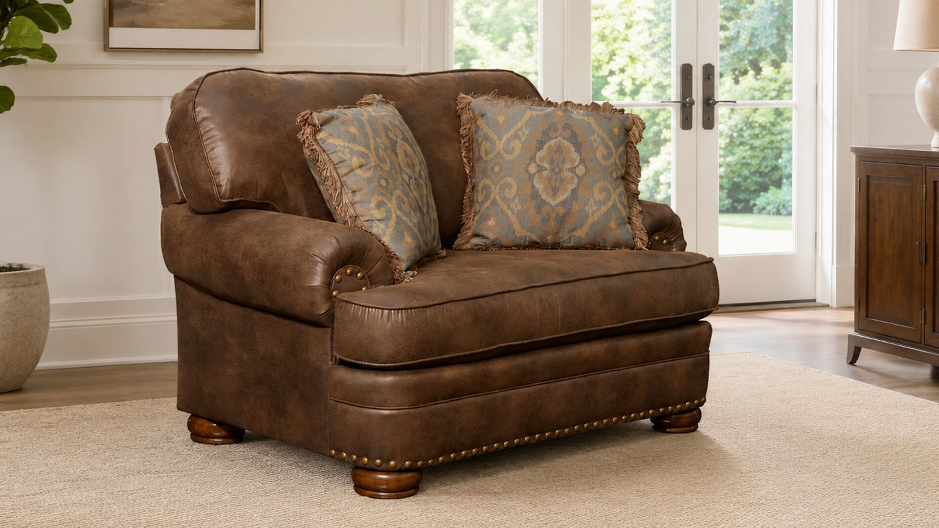 Elk Brown Microfiber Chair