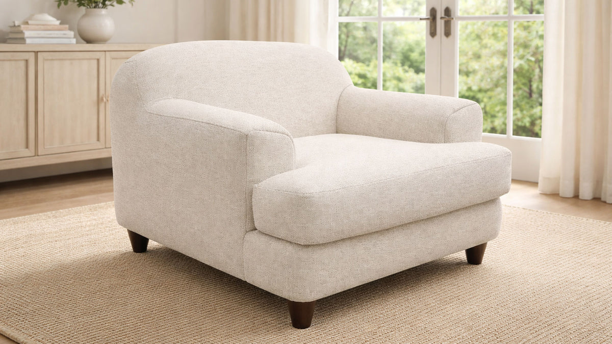 White Modern Accent Chair – Upholstered Armchair by Mayo | Gallery Furniture