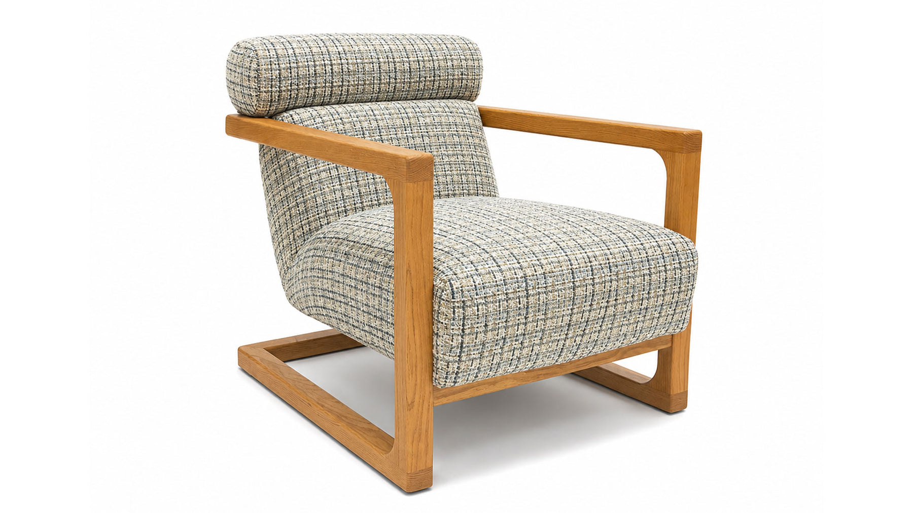Jax Accent Chair with Wood Arms | Made in USA | Gallery Furniture