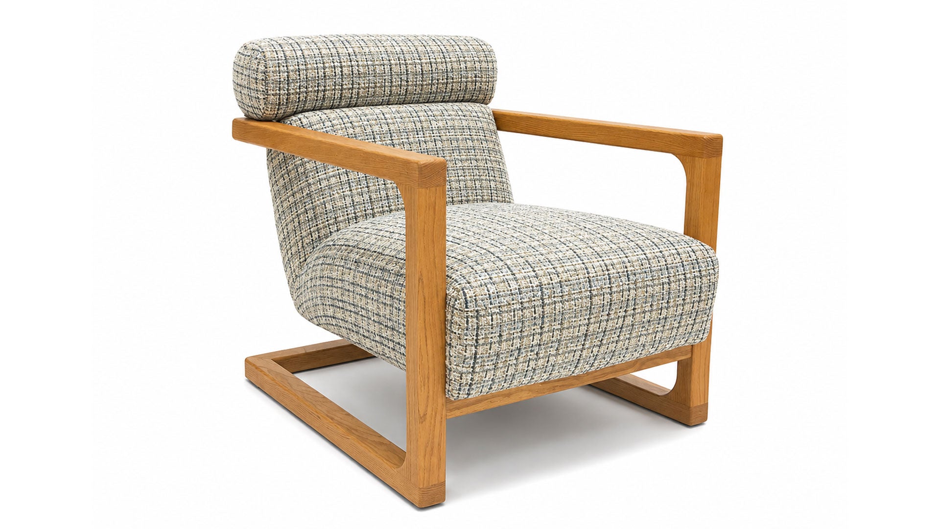 Jax Accent Chair with Wood Arms | Made in USA | Gallery Furniture