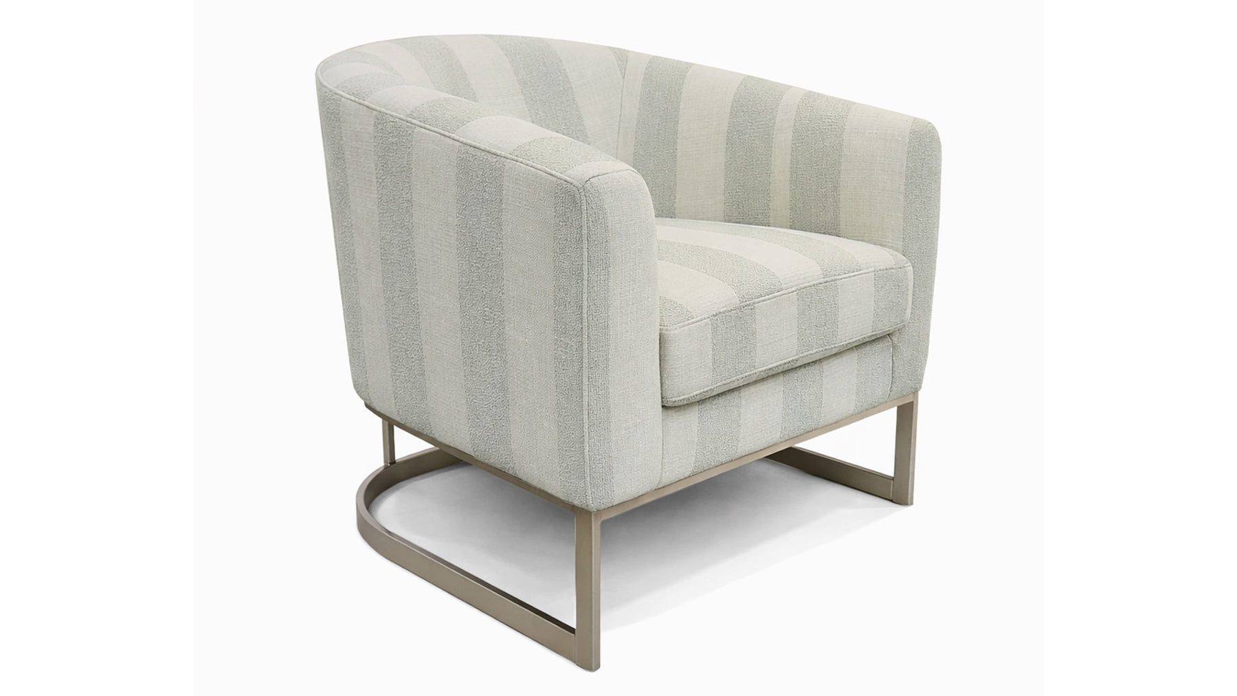Contemporary Club Chair with Metal Base | Upholstered Accent Chair | Gallery Furniture
