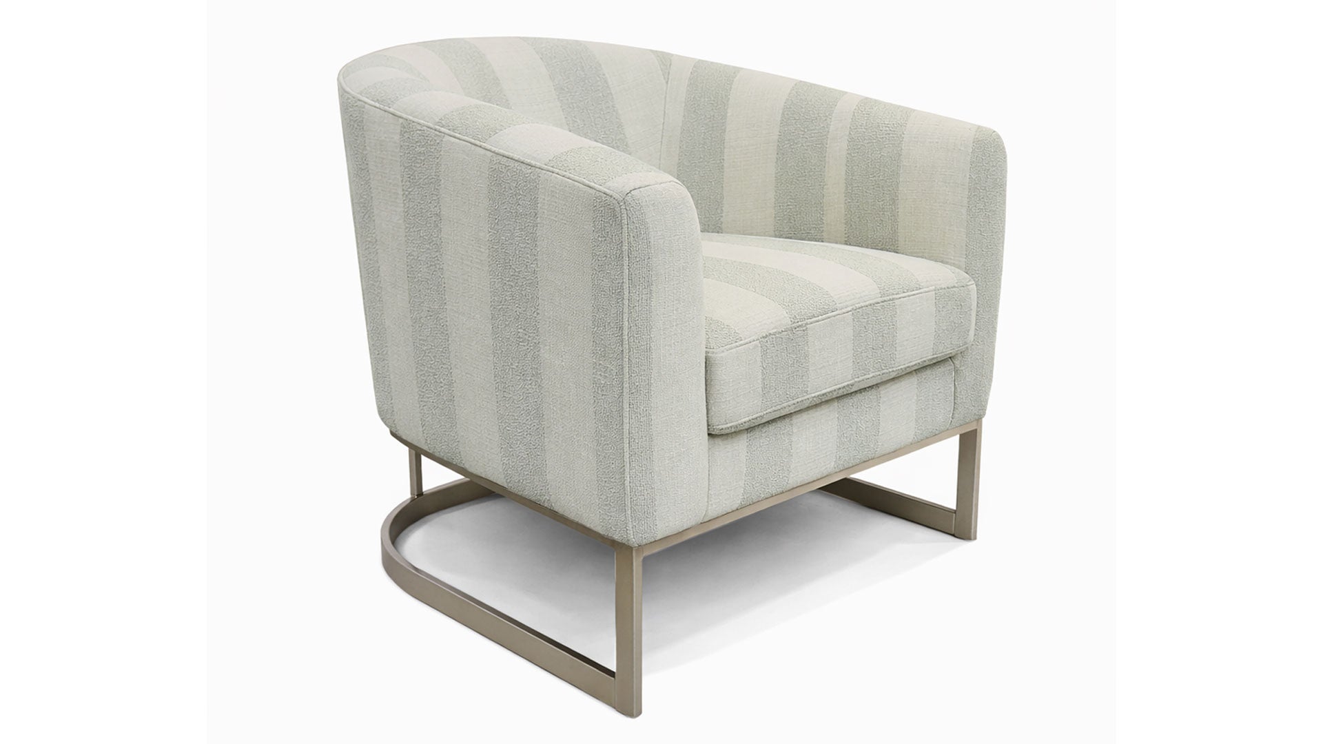 Contemporary Club Chair with Metal Base | Upholstered Accent Chair | Gallery Furniture
