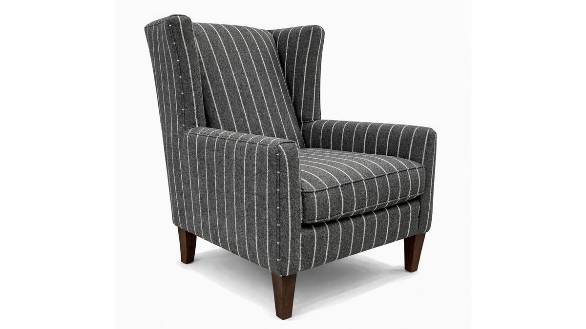 Demi Carbon Wingback Accent Chair by Mayo | Upholstered Wingback Chair | Gallery Furniture