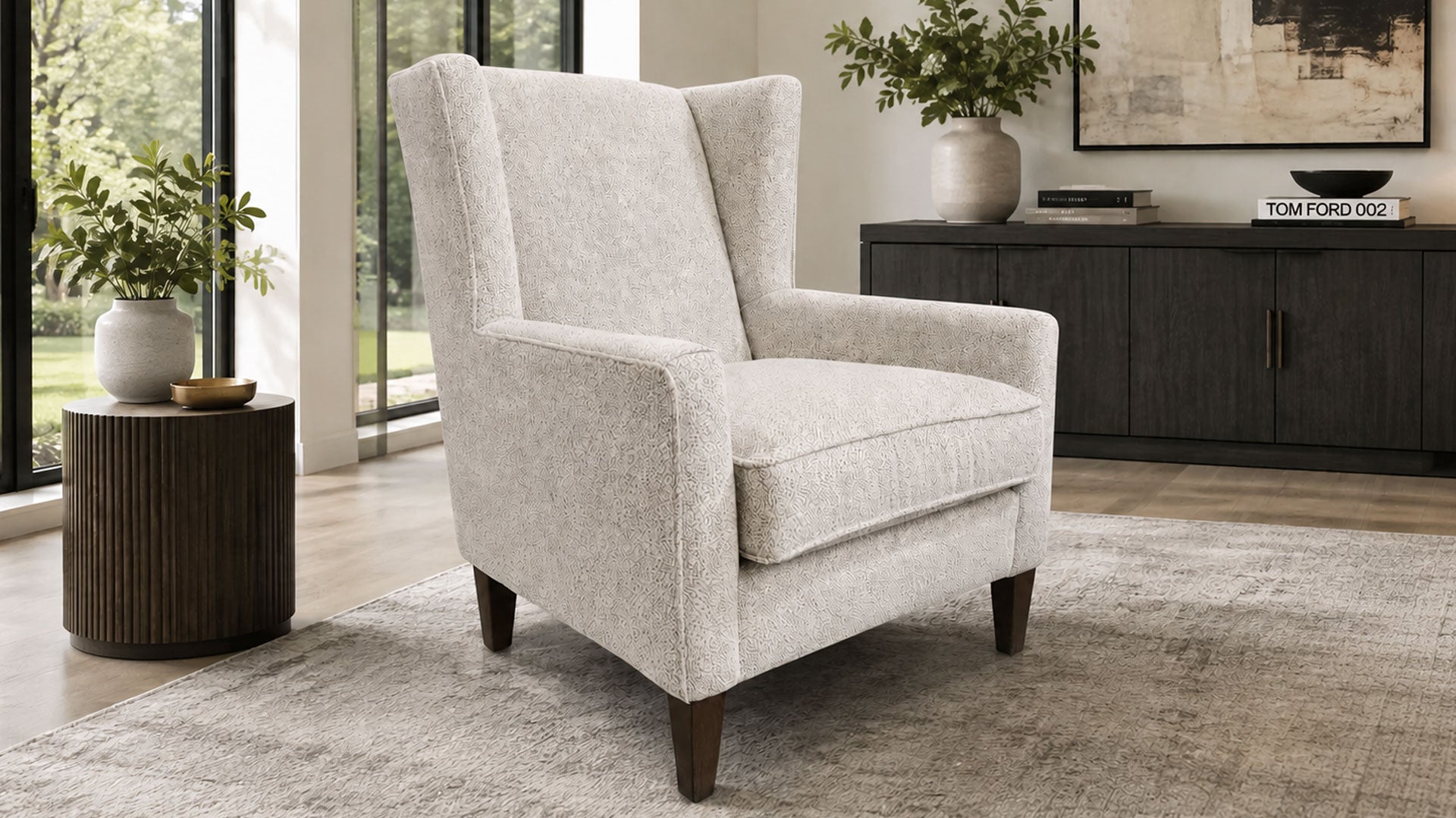 Shawcrest Wingback Accent Chair by Mayo | Upholstered Wingback Chair | Gallery Furniture