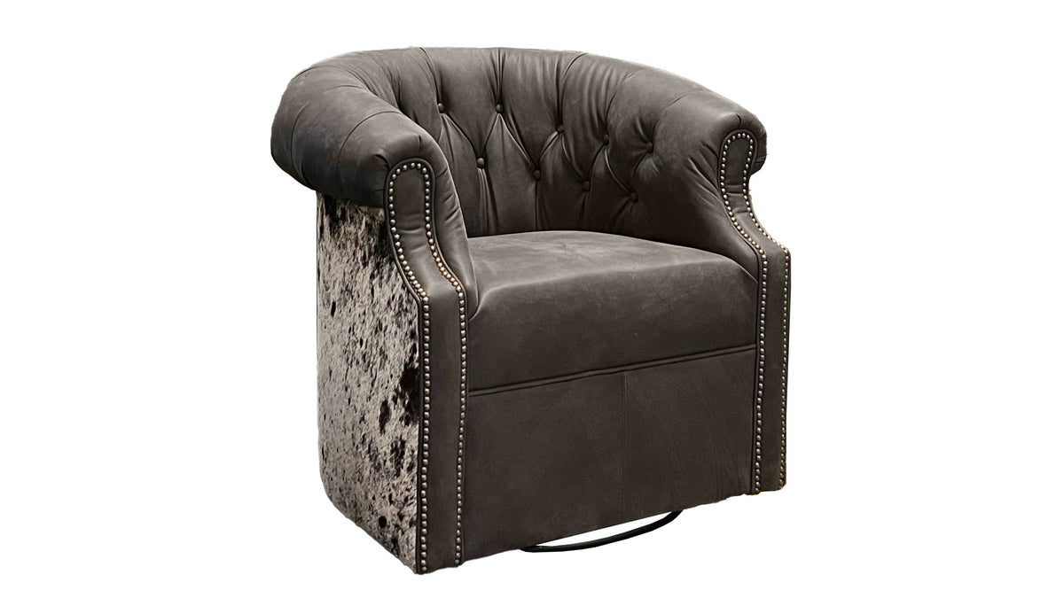 Noir Salt & Pepper Swivel Base Chair