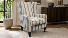Sillón decorativo NewBury Wingback de Mayo | Sillón tapizado con respaldo alto | Gallery Furniture