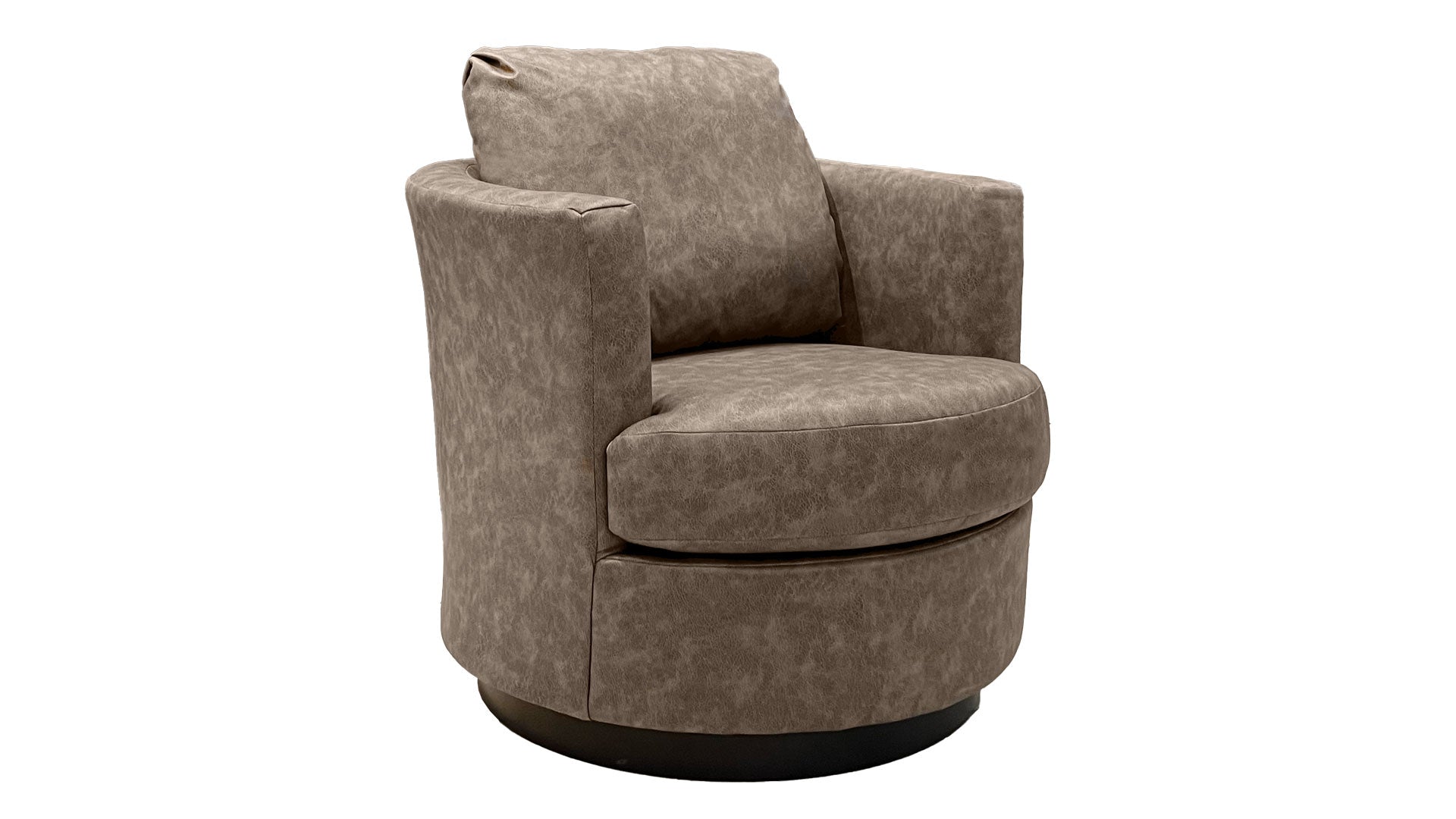 Tina Mushroom Swivel Accent Chair – Upholstered Armchair | Made in USA
