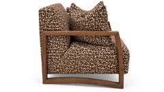 Mansfield Leopard Wood Accent Chair | Gallery Furniture⠋