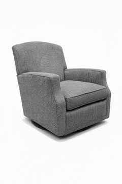 Gray recliner chair on a white background