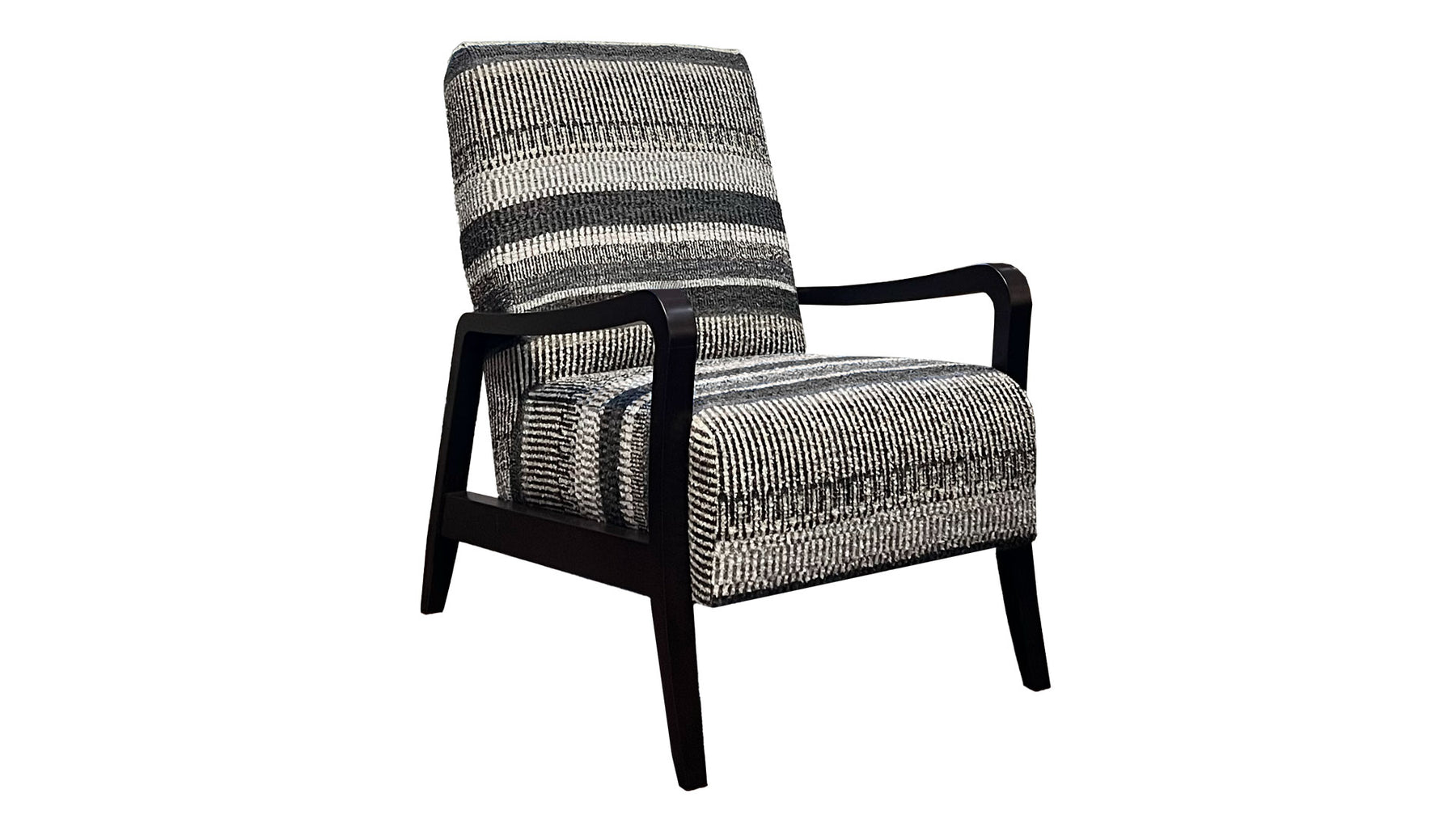 Rybe Stone Accent Chair | Mid-Century Striped Armchair | Gallery Furniture