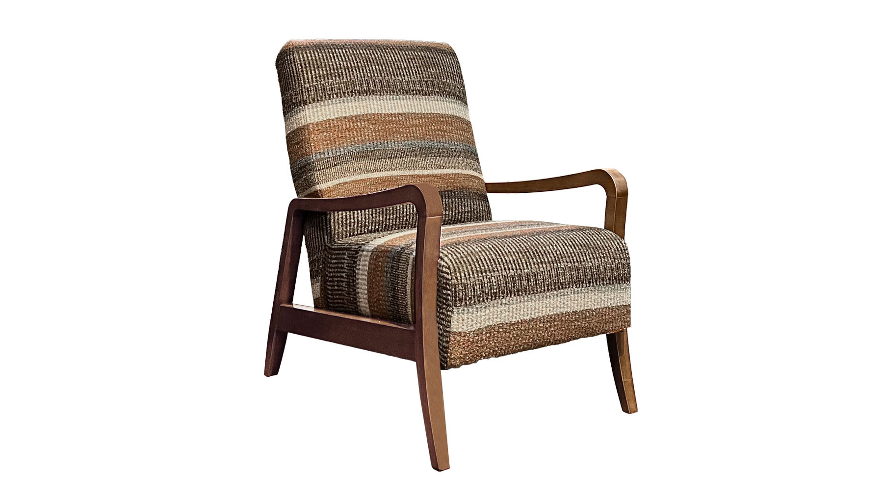 Sillón decorativo Rybe Sunset | Sillón de mediados de siglo con rayas | Gallery Furniture