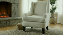 Andrea Wing Chair in Canvas