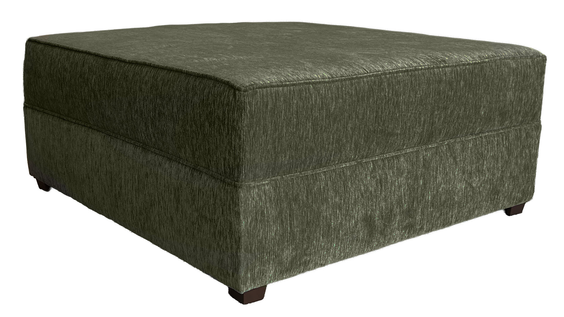 Madrid Moss Performance Fabric Ottoman | Made in Texas | Gallery Furniture
