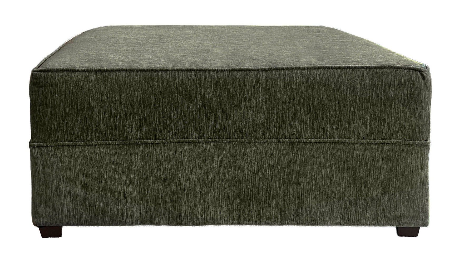 Madrid Moss Performance Fabric Ottoman | Made in Texas | Gallery Furniture