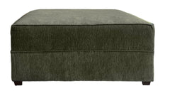 Madrid Moss Performance Fabric Ottoman | Made in Texas | Gallery Furniture