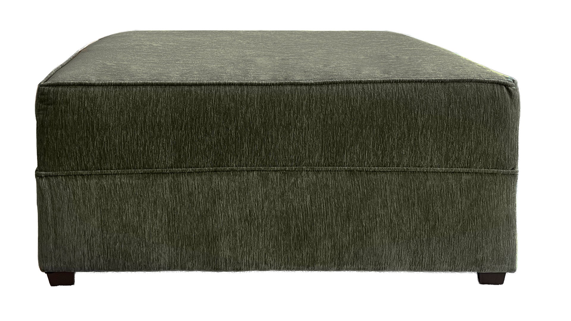 Madrid Moss Performance Fabric Ottoman | Made in Texas | Gallery Furniture