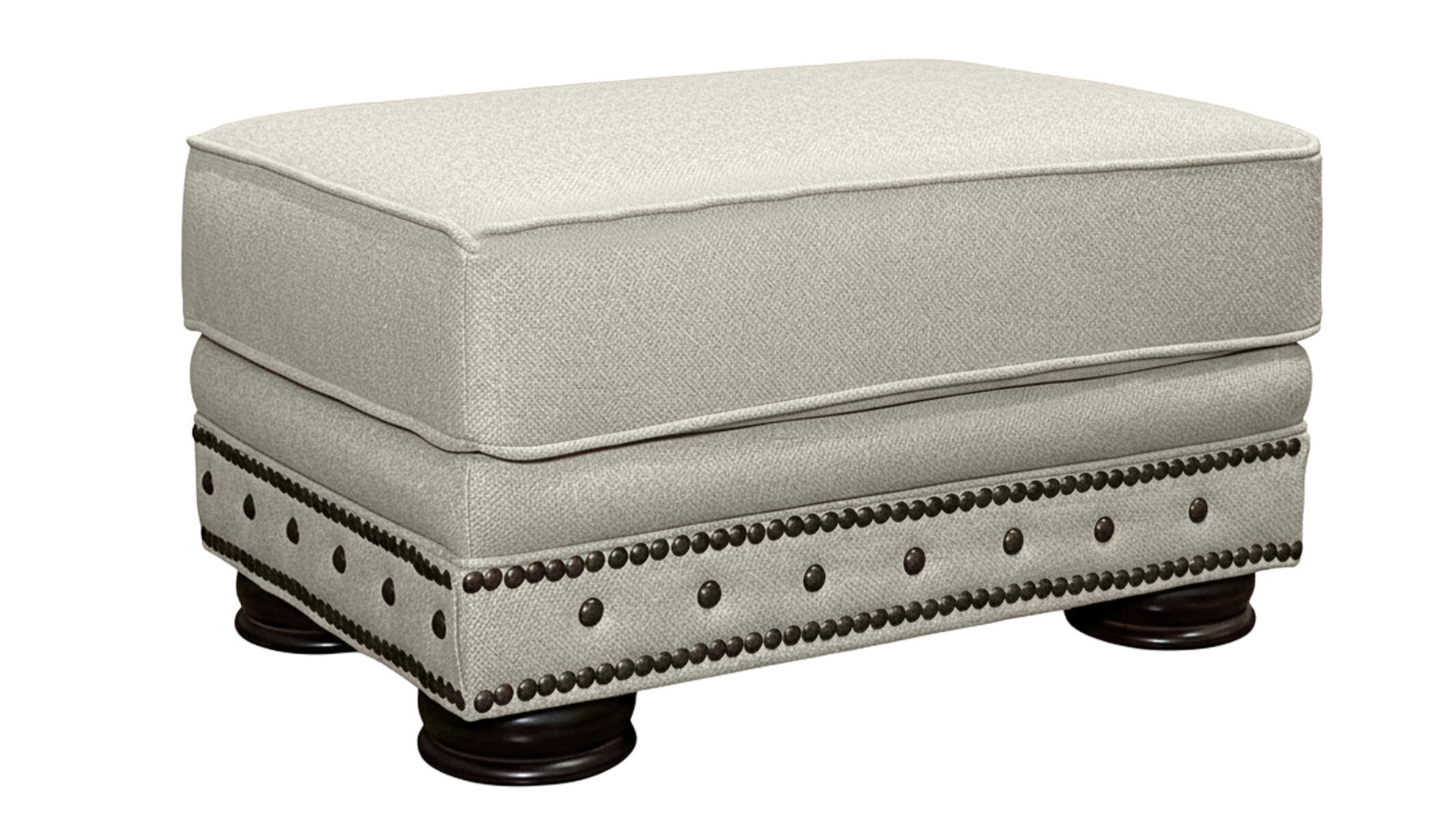 Solara Oatmeal Ottoman - Contemporary Upholstered Ottoman by Mayo