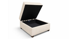 Solara Straw Ottoman with Crypton Fabric | Gallery Furniture