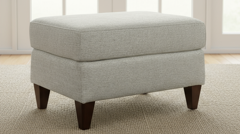 Salome Sand Dollar Ottoman - Contemporary Upholstered Ottoman by Mayo