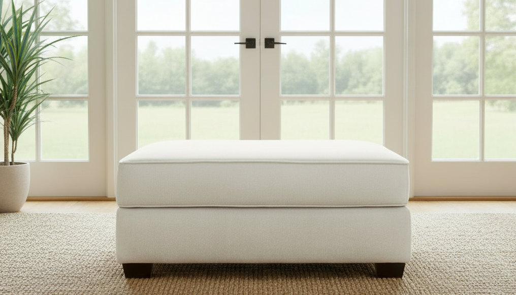 Oracle Cream Ottoman