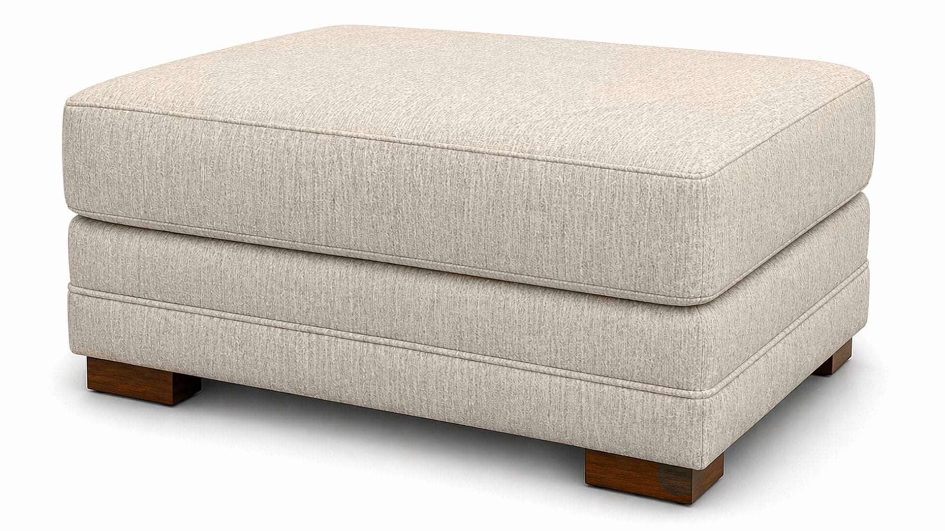 Otomana Tweed Oatmeal de Mayo | Sofá fabricado en EE. UU. | Gallery Furniture
