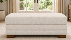 Otomana Tweed Oatmeal de Mayo | Sofá fabricado en EE. UU. | Gallery Furniture