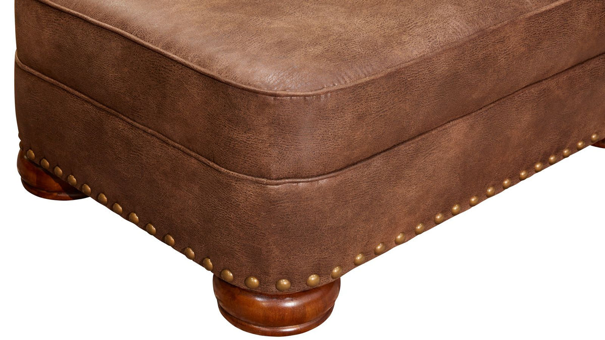 Elk Brown Microfiber Ottoman