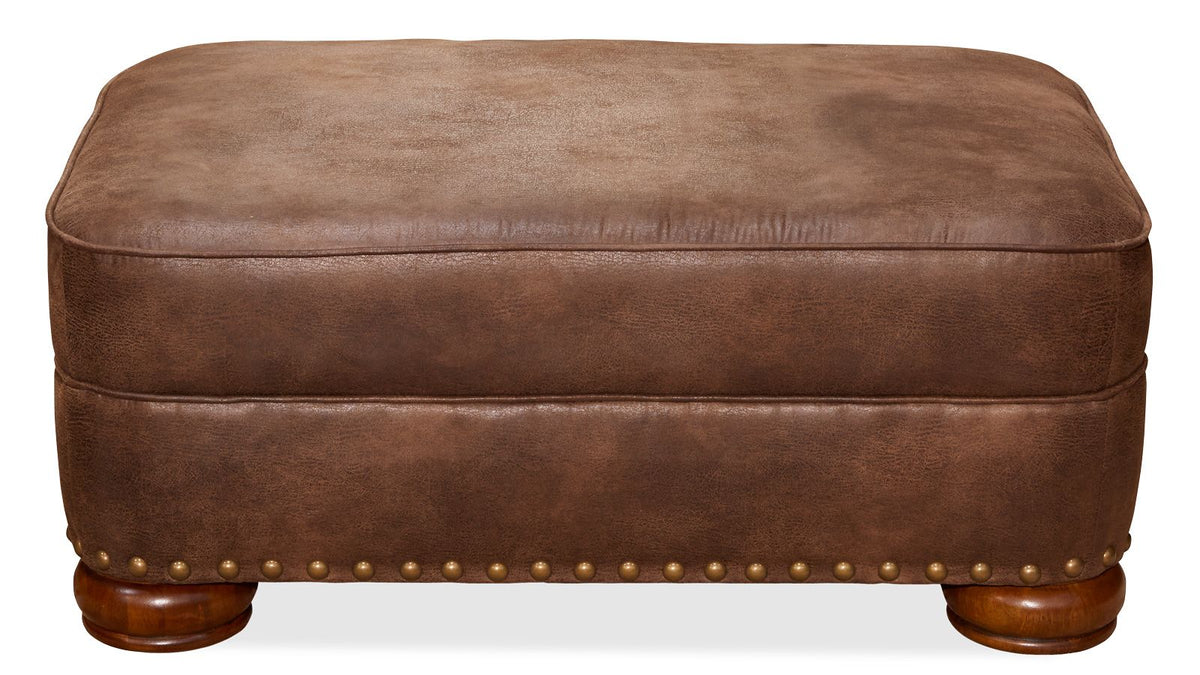 Elk Brown Microfiber Ottoman
