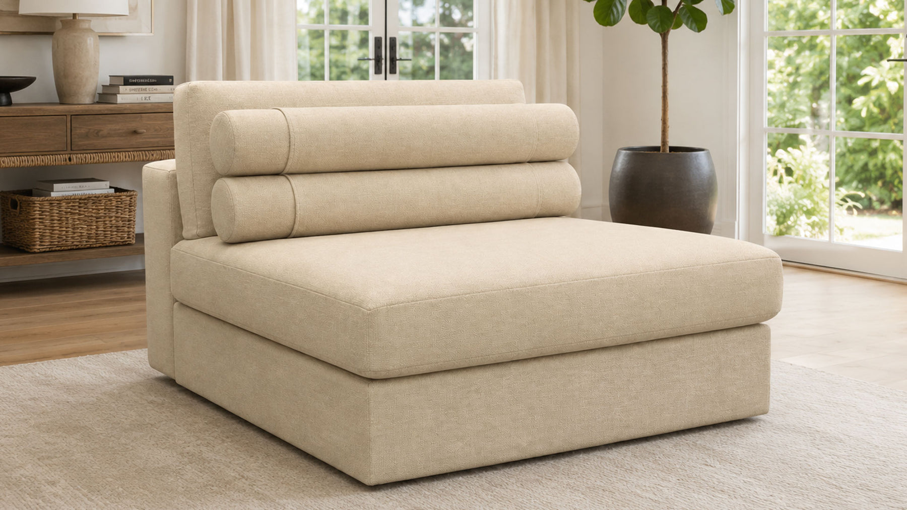 Jonathan Louis Armless Accent Chair | Upholstered Living Room | Gallery Furniture