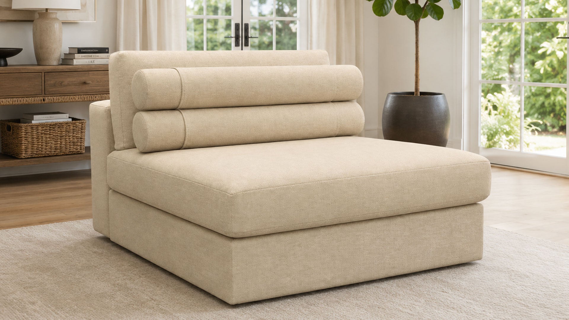 Jonathan Louis Armless Accent Chair | Upholstered Living Room | Gallery Furniture