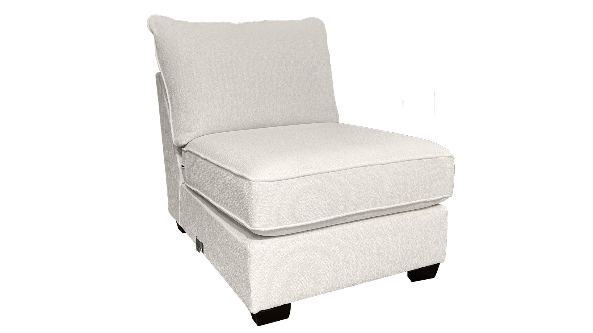 Amara Chalk Performance Fabric Armless Chair