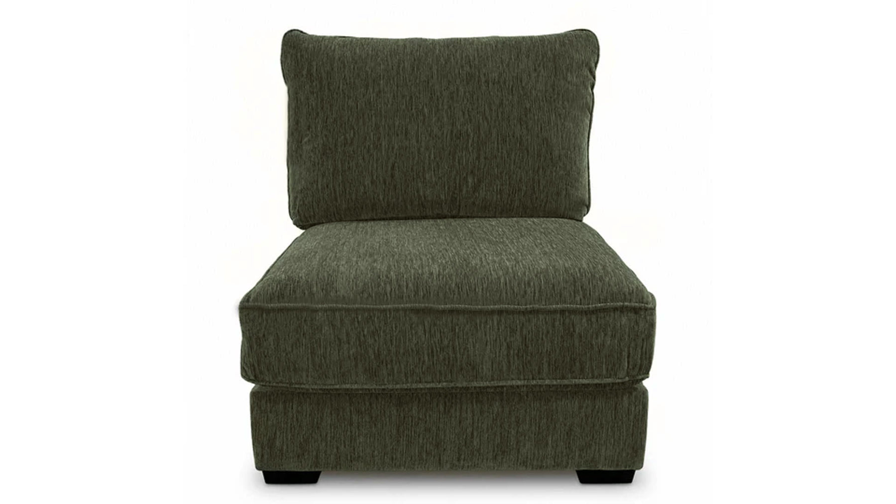 Madrid Moss Performance Fabric Sectional Armless Chair