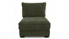 Madrid Moss Performance Fabric Sectional Armless Chair