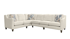 2pc Salome Sand Dollar Sectional by Mayo - Contemporary Cream Sectional - Made in Texas