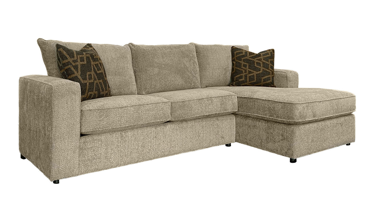 2pc Milford Taupe Sectional with Chaise