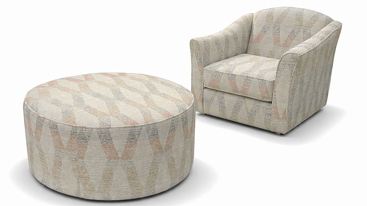 Barro Desert Chair and Ottoman Set by Fusion Furniture | Gallery Furniture