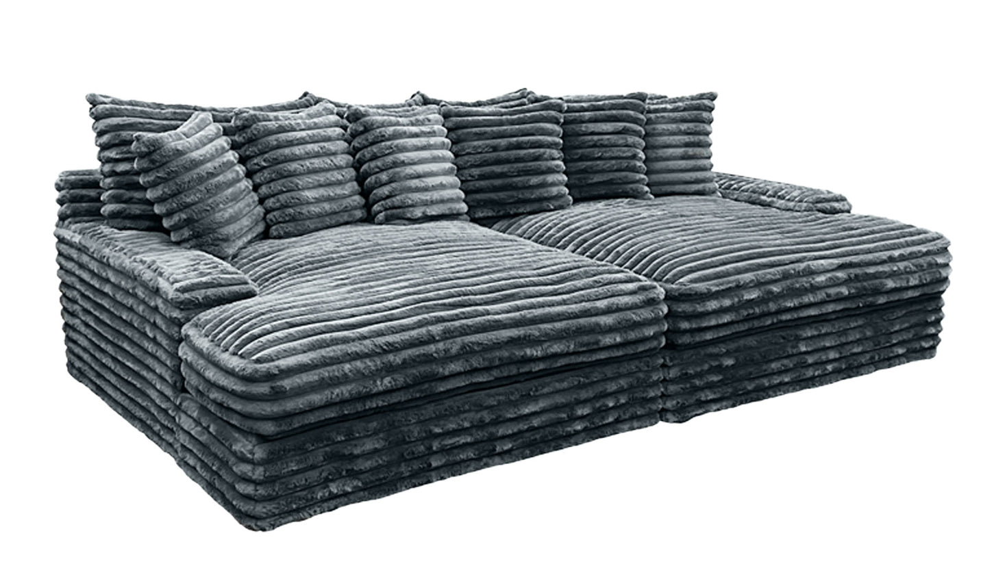 OASIS GUNMETAL 2PC TEXAS SIZE LOUNGER Gallery Furniture