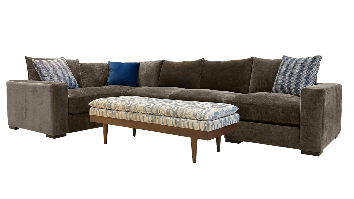 5 Pc Napa Brown Sectional with Ottoman