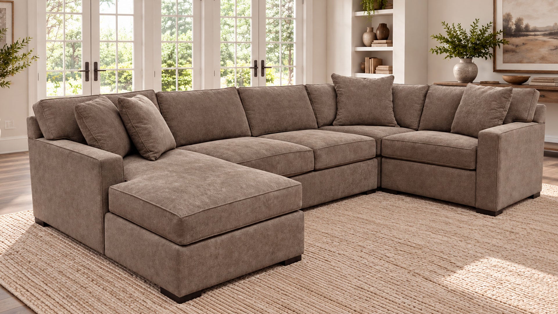 4pc Sectional with Full Sleeper and Chaise | Gallery Furniture