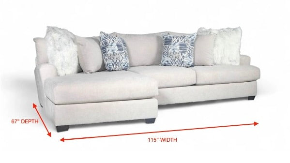 Sensation Dove 2 Pc Left Arm Facing Chaise Chofa