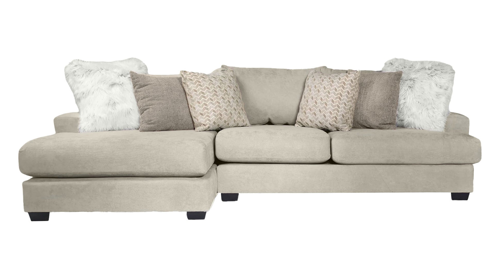 Sensation Cream 2 Pc. Left Arm Facing Chaise Chofa