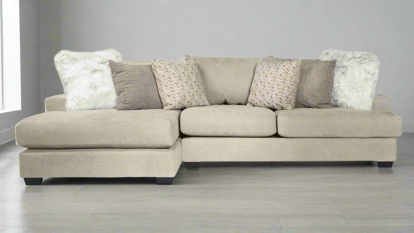 Sensation Cream 2 Pc. Left Arm Facing Chaise Chofa