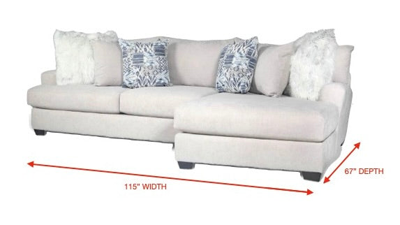 Sensation Dove 2 Pc Right Arm Facing Chaise Chofa