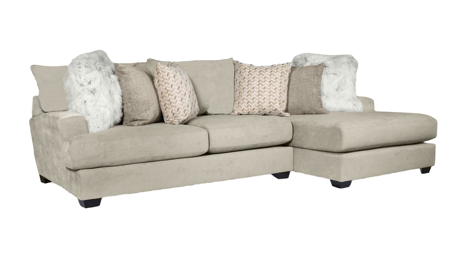 Sensation Cream 2 Pc. Right Arm Facing Chaise Chofa