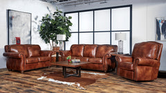 Navasota Leather Loveseat
