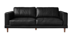 Fiero Sofá de piel negro a juego