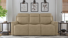 Odessa Tan Leather Power Reclining Sofa With Power Headrest